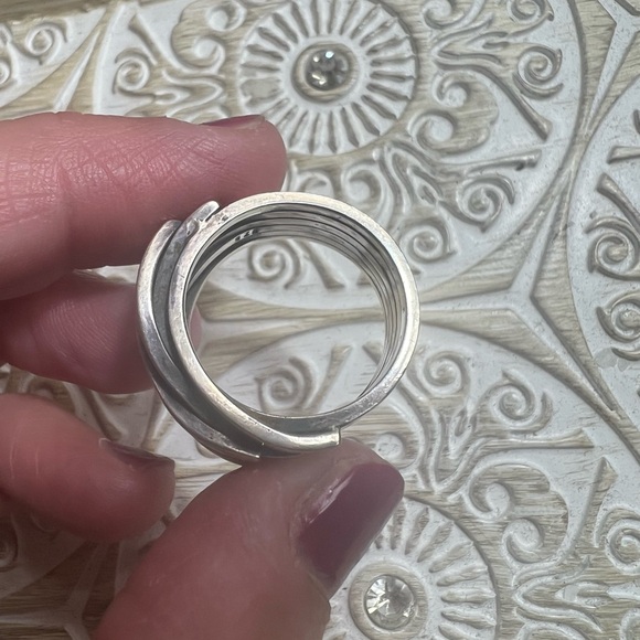 Artisan Modern Wide Chunky Sterling Silver Band Ring Solid Size 9 - Picture 15 of 16